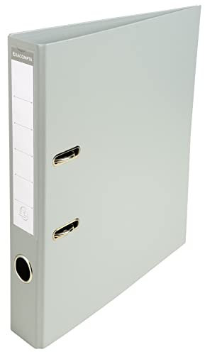 Exacompta 53540E Premium PVC-Ordner Prem´Touch. 5 cm schmal DIN A4 Ringordner Aktenordner Briefordner Büroordner Plastikordner Schlitzordner grau