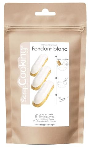 SCRAPCOOKING - 7311 - Fondant pour glaçage blanc - 500 grammes