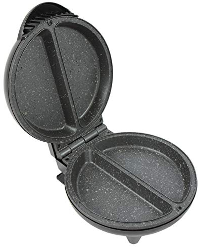 Schallen Black 750W Electric Deep Fill Omelette Maker Egg Cooking Machine Non-Stick Dual Plate with Easy Clean Marble Coating and Adjustable Temperature Control | Deep Fill - Single