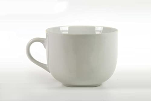 GICOS SRL 2 PZ TAZZA JUMBO TAZZONE COLAZIONE BIANCO IN PORCELLANA 450 ML