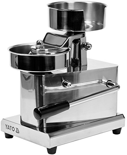 Yato - Pressa per hamburger professionale, in alluminio e acciaio inox, 130 mm