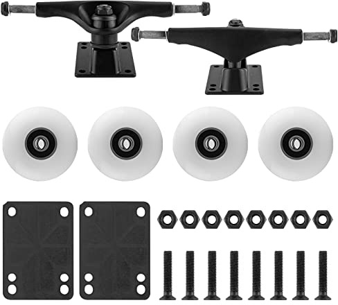 TLHB Skateboard Truck, 52mm Skateboard Wheels Suitable for Skaters, Fits 7.5 to 8 Inch Decks, Skateboard Bearings, Skateboard Pads, Starter Kit