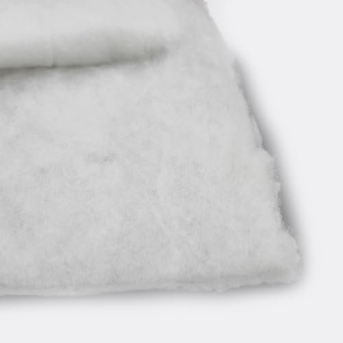 JPstraps – Guata Acolchado por Metros (160cm Ancho, 50 gr/m²) - Napa de Microfibra 100% Poliéster para Tapicería, Prendas, Cojines y Edredones (Blanco 50 gr/m², 200cm x 160cm)
