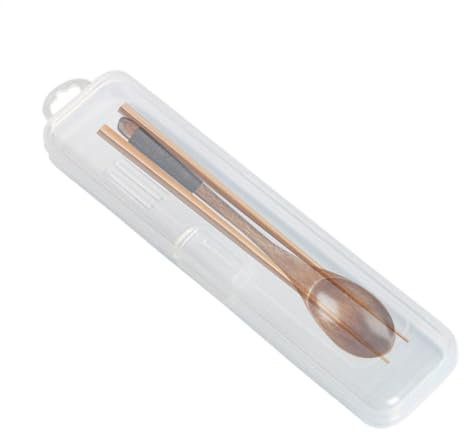 Valigetta portaoggetti da viaggio – organizzatore portatile trasparente per utensili, portaposate compatto per cucchiaio, forchetta e cannuccia, ideale per viaggi, attività all'aperto e tutti i giorni