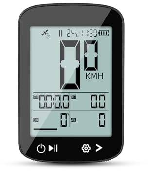 Yongness Ciclocomputador de 2,4 Pulgadas, Odómetro inalámbrico, multifunción IPX7 a Prueba de Agua, velocímetro GPS, Adecuado para Bicicletas de montaña, Bicicletas de Carretera, Bicicletas de Carrera