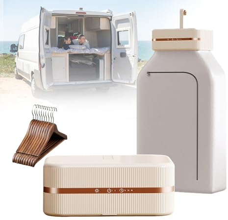 ITETONE Mini Secadora de Ropa con Capacidad de 10 kg | Plancha de Vapor Plegable y Colgante con Pantalla táctil y Temporizador de 4 Horas | Armario de Secado eléctrico para casa, Camping, Hotel