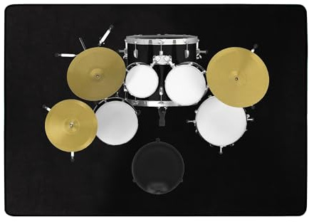 OUUTMEE 140x180CM Drum Mat, Non-Slip Soundproof Mat for Indoor Outdoor | Drum Rug, Electronic Carpet Practice Pad, Drum Accessories for Electronic/Jazz Drum Kits, Bass Pedals & Floor Protection