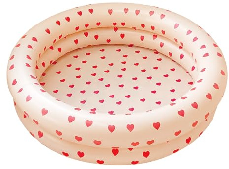 Bassin Gonflable pour - Anneau de Natation Pliable en cœur, de Jeu Ronde rembourrée Douce, Plaisir Gonflable | Zone de Jouet Multifonctionnel pour bébé