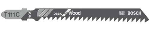 Bosch 100x T 111 C Basic for Wood Jigsaw Blade (for Softwood, Chipboard, Length 100 mm, Professional Accessory Jigsaw)