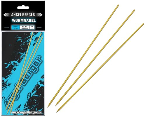 Angel Berger Wurmnadel 3 Stück Messing Ködernadel Worm Needle Wattwurmnadel Köder Nadel Angeln