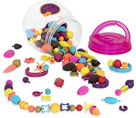 B. toys – Pop Arty! 150 Pieces – Jewlery Making Kit – Creative Pop Snap Bead Set for Kids – DIY Craft Jewelry Making Kit – Necklaces, Rings, Bracelets – 4+ Years