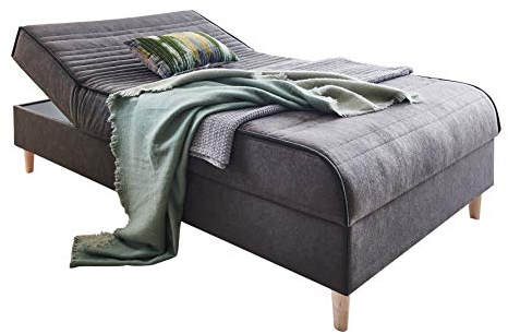 Atlantic Home Collection Boxbett und Polsterliege SABABA, 120x200 cm, inklusive Bettkasten, anthrazit