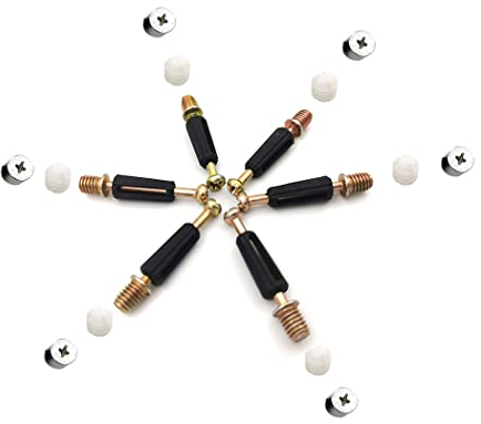 Ncheli 30 stk Exzenter Möbelverbinder Set Exzenternocken mit Bolzen Passdübel M6 40 mm,Excenterbeschläge Verbindungsbeschlag für Möbel Kabinett Schrank-Verbinder,verzinktk