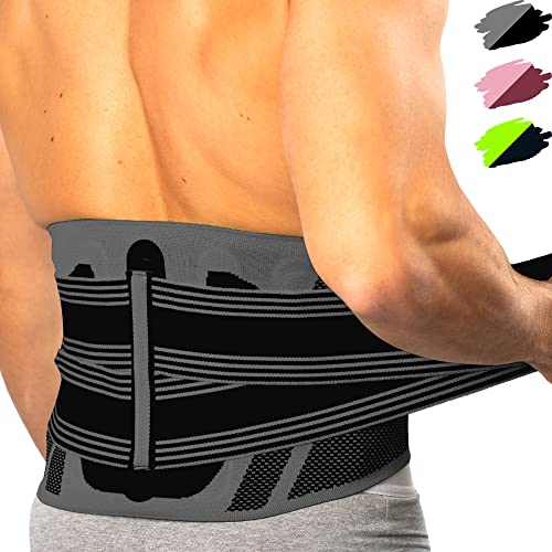 Feel Recovery Rückenbandage für Herren & Damen - Rückenstützgürtel für Arbeit & Sport - Unterstützung des unteren Rückens bei Ischias, Bandscheibenvorfall, Skoliose & Rückenschmerzen