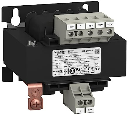 Schneider ABL6TS04B Sicherheits- und Trenntransformator, E: 230/400 Vac, A: 1x 24 Vac, 40 VA