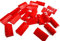 Lego® City Classic Basic Ziegelsteine 2 x 4 Rot 40 Stück - Classic Basic Steine Dachsteine - Ideal für Hausbau