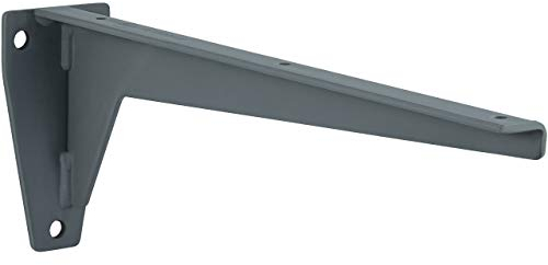Gedotec Winkel-Schwerlastträger Metall Regalträger - MIRA | Tiefe: 480 mm | Schwerlast-Konsole Tragkraft 150 kg | Regalkonsole Stahl grau | Materialstärke 6 mm | 1 Stück - Wandkonsole für Regalböden