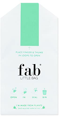 Fab Little Bag Sanitary Disposal Bags - Refill Pack of 200 Bags for Dispenser (Dispenser Sold Separately) - for Tampons, Sanitary Towels, Feminine Hygiene Products - No Mess, No Odour, Sealable