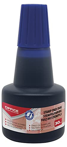 OFFICE PRODUCTS Stempelfarbe zum Nachfüllen für Stempelkissen/ 30 ml/Farbe: Blau/Universale Stempeltinte/ 1 Stück