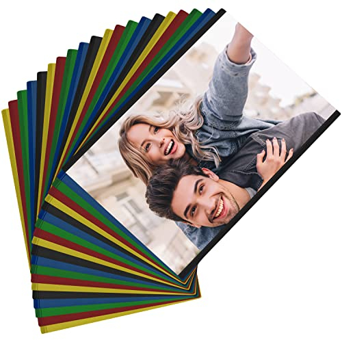 BELLE VOUS 20 Stk Bunte Magnetische Bilderrahmen Kühlschrank Magnete - Für Fotos 5x9cm /2 x 3,5” - Foto Collage Magnet Bilder Rahmen für Kühlschrank & Metall Oberflächen