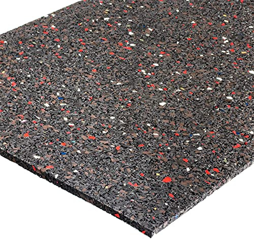ANRO Alfombra Antivibración Protección de Edificios Antideslizante Tapetes de Protección Almohadillas de Terraza de Goma Negro 600x400x10mm