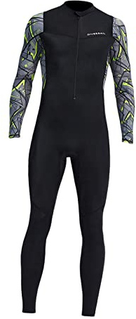Milageto Hombre de Cremallera Frontal Protectores de Erupción de Buceo Surf Natación Buceo