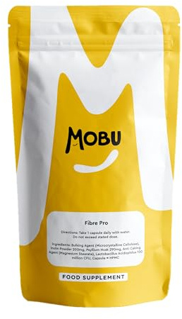 Fibre Supplement with Psyllium Husk, Inulin & Acidophilus – 60 Capsules – Gut Health & Digestion Support – MOBU Fibre Pro UK Made