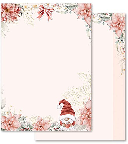 20 ark brevpapper jul julmorfar – DIN A4-format