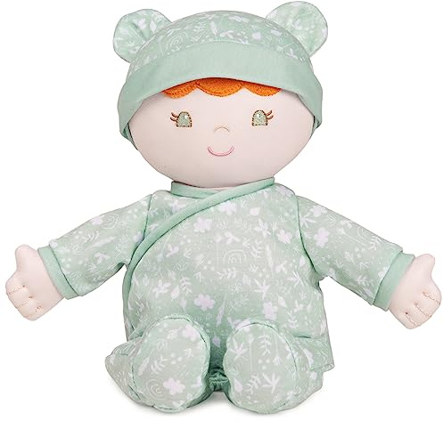 GUND Baby Sustainable Baby Doll, Plush Doll Made from Recycled Materials, for Newborns and Toddlers, Green, 12”