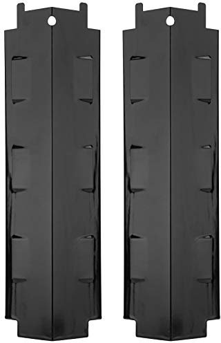 Universal Flavorizer Bar, Rechange en Acier Inoxydable de 37 cm pour Plaque de Flamme Plaque Chaleur Barbecue Couvercle de Brûleur (Noir*2Pcs)