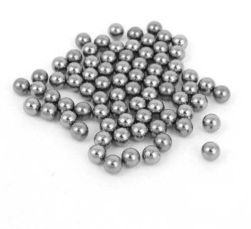 A ABSOPRO Bicycle Part 6mm Dia Steel Bearing Ball Silver Set of 100
