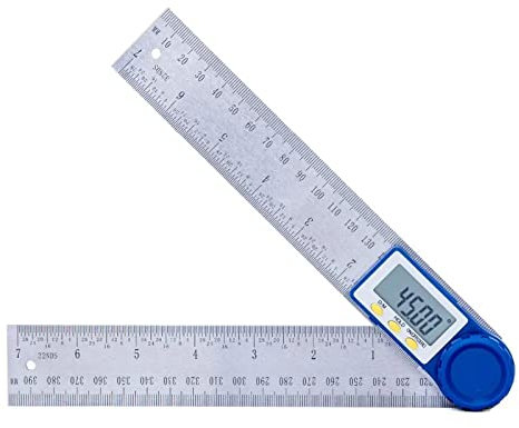 Rapporteur numérique 200 mm 17,8 cm - Rapporteur d'angle numérique - Règle - Inclinomètre - Goniomètre - Niveau électronique