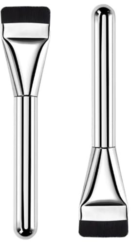 2 PCS Ultra Thin Foundation Brush, foundation pinsel,Make-up Pinsel, Flacher Kosmetikpinsel, Hochwertiger Kosmetikpinsel mit Faserborsten für Frauen Mädchen Beauty Geschenke
