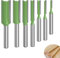 7 Teiliges Set Fräser für Oberfräse, Legierung Nutfräser 6mm Schaft, für Holzzuschnitt, DIY Holzbearbeitung