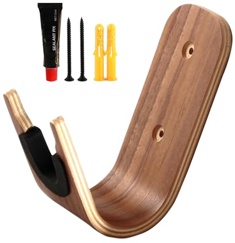Crochets muraux pour guitare – Support mural en bois pour ukulélé | Décoration d'intérieur pour instruments à cordes, rangement de garage utilitaire pour la maison et le travail