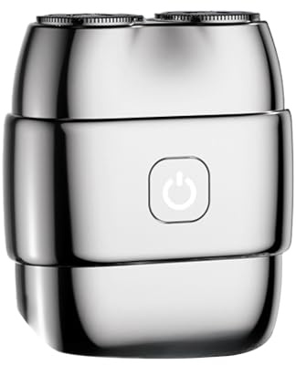 Rasoir Circulaire | Rasoir Électrique pour Hommes,Double Tête Batterie Longue Durée Léger Utilisation Humide Sèche - Pour Barbe Visage Soin Personnel Maison Voyage