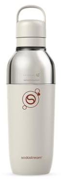 SodaStream Easy Mix - Botella para bebidas con gas de 0,7 l, en color arena; mantiene las bebidas calientes o frías durante 6 horas, compatible con máquinas de agua con gas