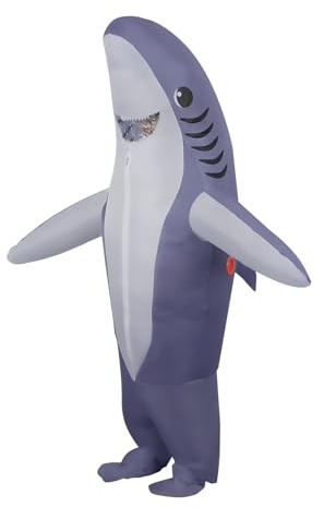 Shark Costume for Adult, Inflated Shark Costume for Halloween, Christmas, Cosplay party