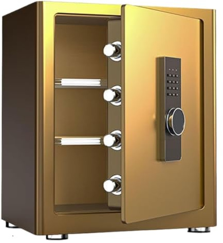 Säkerhetsskåp i skåpstil, Skåp Säkerhetsskåp Stål Hemsäkerhetsskåp(Gold,Password)