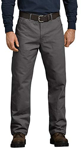 Dickies Men's Big Relaxed Fit Straight-Leg Duck Carpenter Jean, Slate, 48W x 30L