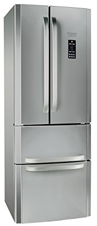 Hotpoint Réfrigérateur E4DG AAA X O3 Side-by-Side A++ / Hauteur 195,5 cm / 295 kWh par an/Partie réfrigérateur 291 L/Partie congélateur 110 L/Technologie Activ-Oxygen/NoFrost/acier inoxydable/argent