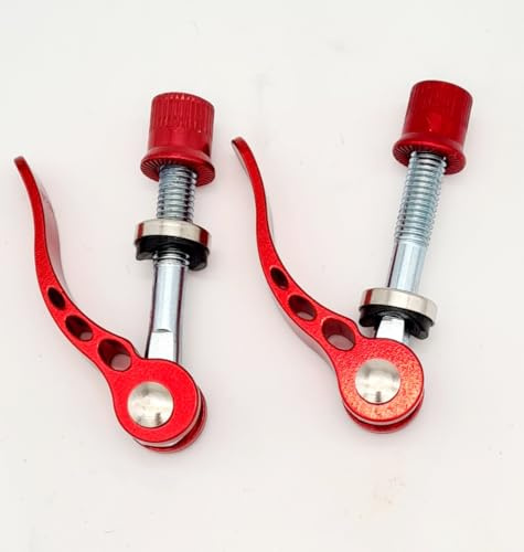 More Colour Bicycle Quick Release Seat Clamp M8 x 55 mm (Red) Pack of 2