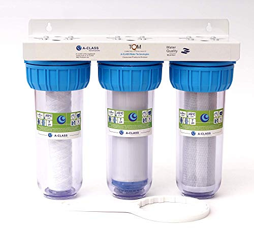 A-CLASS 10 3-Stufen Wasserfilter System für Hauswasser Zisterne Brunnen Pumpe Hauswasserwerk 3/4 Zoll