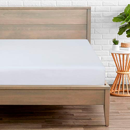 800 Thread Count - Extra Deep Fitted Sheet 40 cm 16 Inch - 100% Pure Egyptian Cotton Sateen Super Soft Hotel Quality Bedding, King - White