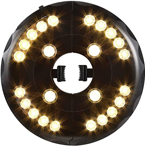 Lámpara para Sombrilla de Patio Luces Sombrilla Lámpara de poste de paraguas inalámbrica de 24 Leds, luz LED para sombrilla de patio, recargable por USB para sombrillas de patio, tiendas de campañ