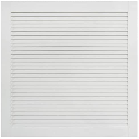 vidaXL Kiefernholz Massiv Lamellentür Möbeltür Schranktür Offene Lamellen Holztür Möbel Tür Innentür Einbauschrank Weiß 39,5x39,4cm