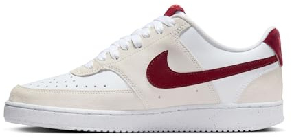 Nike FQ7628-100 Court Vision Lo Uomo, White/Team Red-Adobe-Dragon RE EU 38