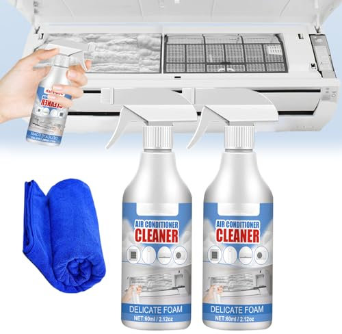 Air Conditioner Cleaner Foam, Air Conditioner Coil Foam Cleaner, Ac Cleaner Foam Spray Coil, Window Air Conditioner Cleaner, Coil Cleaner for Ac Unit, Multi-purpose Foam Cleaner (2 PCS)