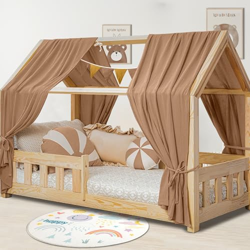 Set di decorazioni per letto a baldacchino, in mussola, 2 baldacchini e 1 bandierine, per ragazzi e ragazze, decorazione per la cameretta dei bambini, baldacchino, decorazione per la cameretta dei