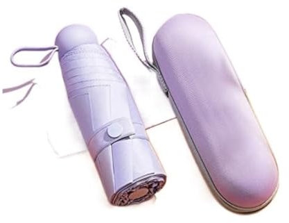 NTIYOU Folding Umbrella Sun Umbrella Sunscreen Anti-ultraviolet Sunny And Rain Dual-use Female Five-folding Capsule Small Portable Sunshade Portable